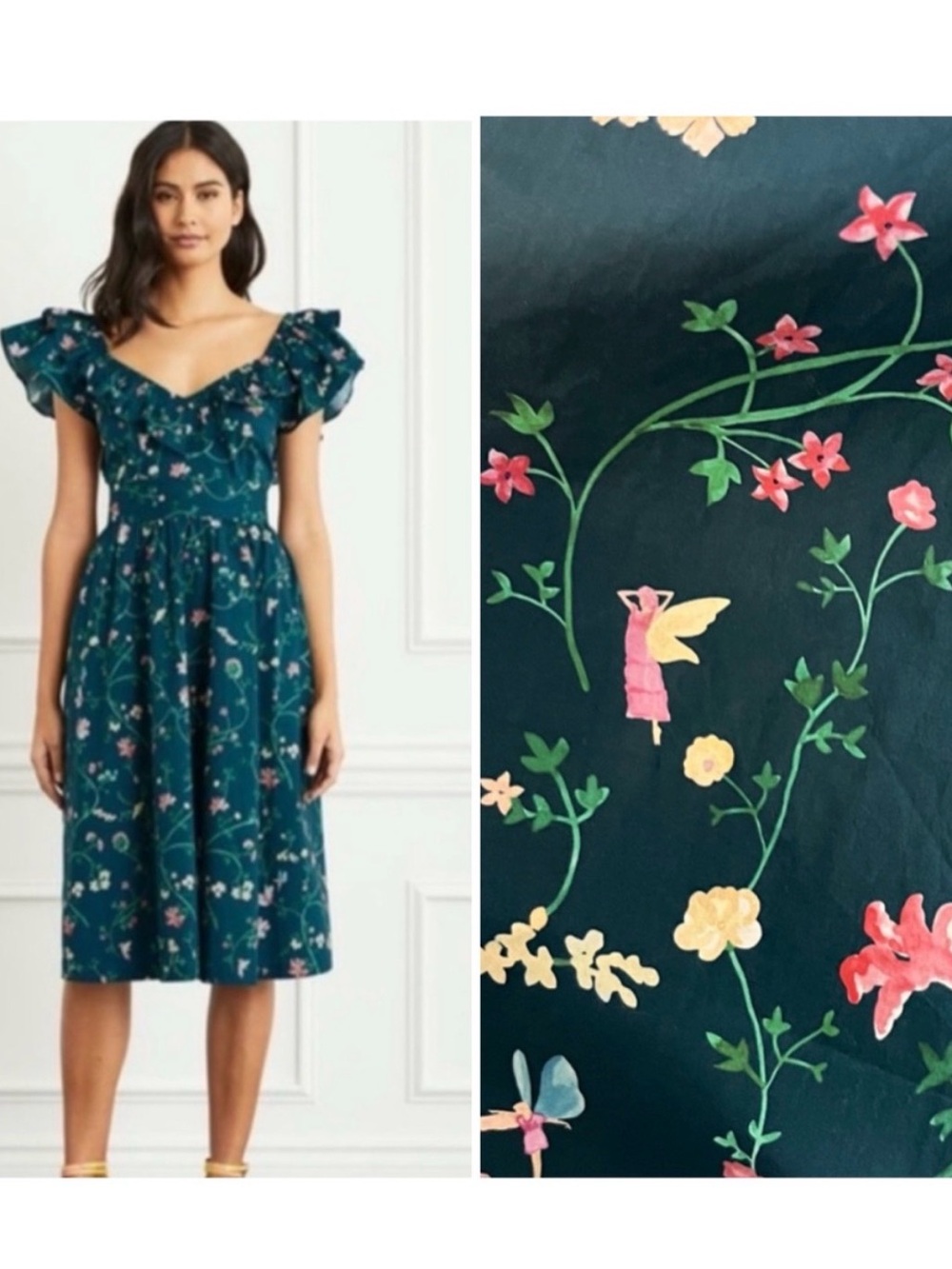 Hill House Ava Dress in moody floral